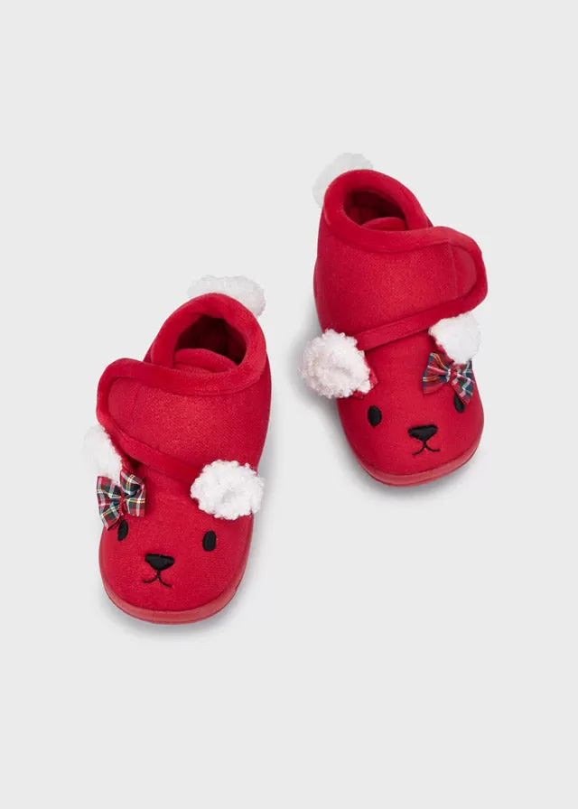 Plush slipper for girl - Red