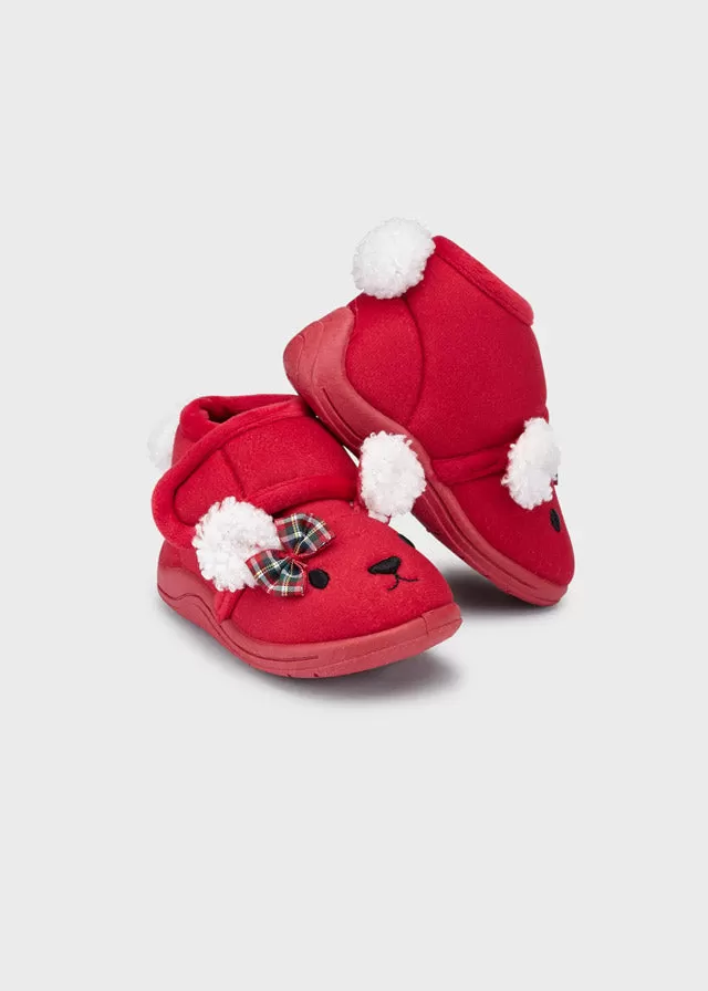 Plush slipper for girl - Red