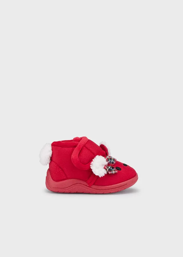 Plush slipper for girl - Red