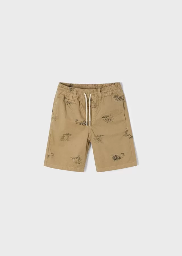 Printed shorts for boy - Camel