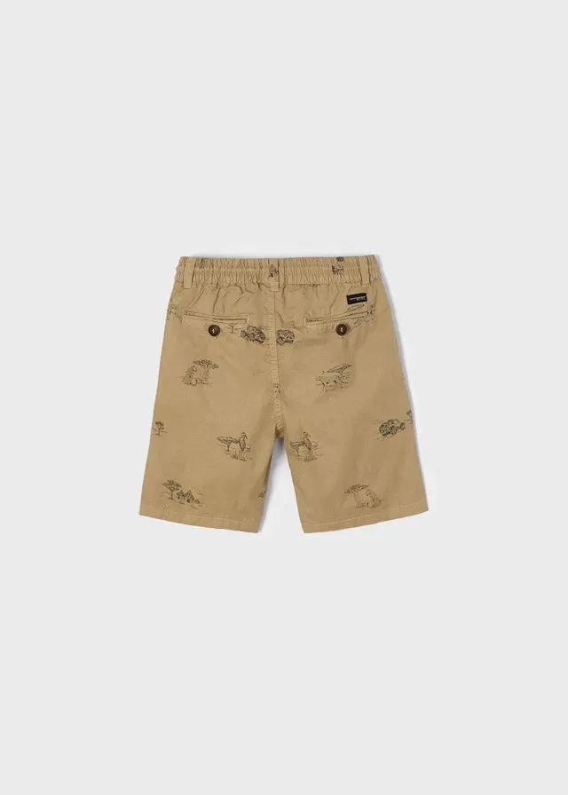 Printed shorts for boy - Camel