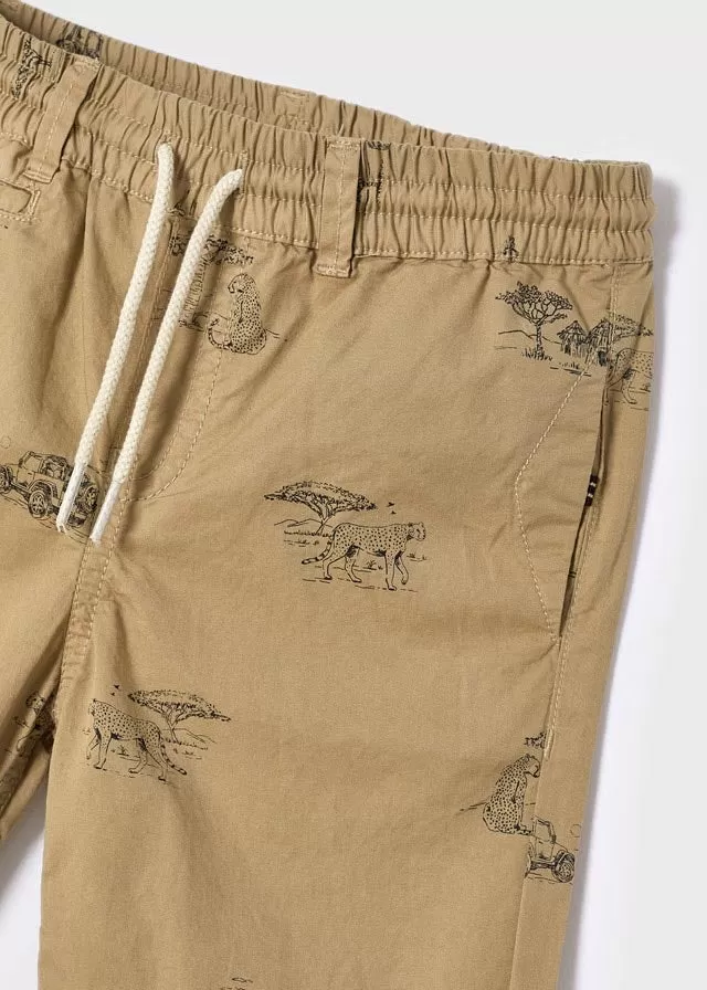 Printed shorts for boy - Camel