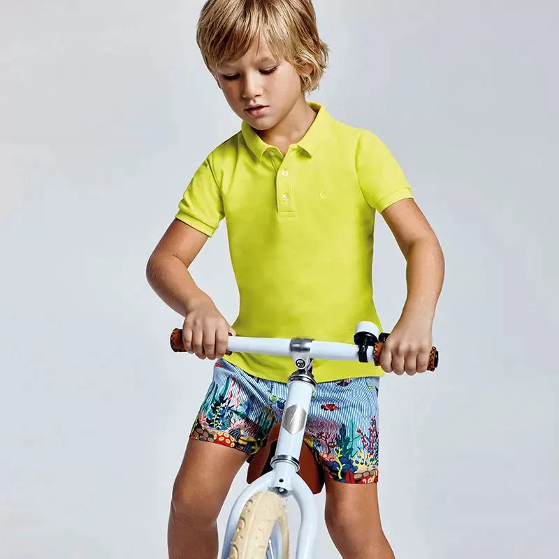 Printed Swim Shorts for Boy Lightblue