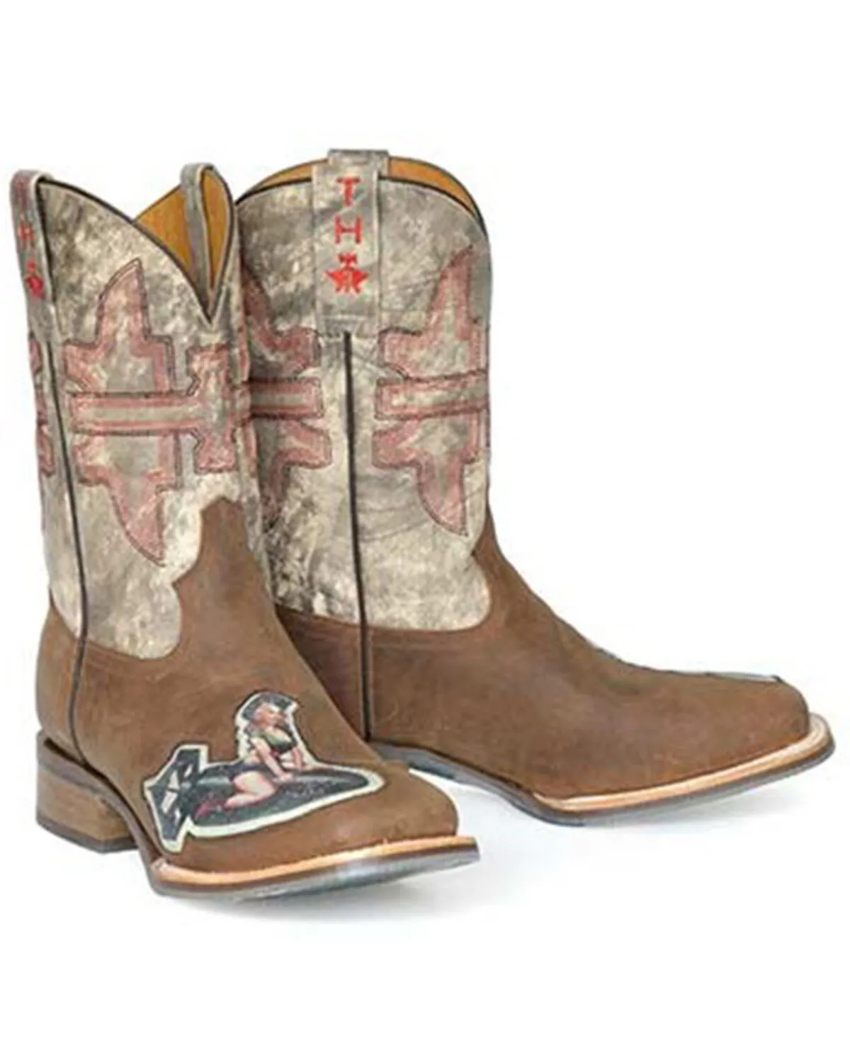 Product Name:  Tin Haul Men's Bomb Girl Western Boots - Broad Square Toe