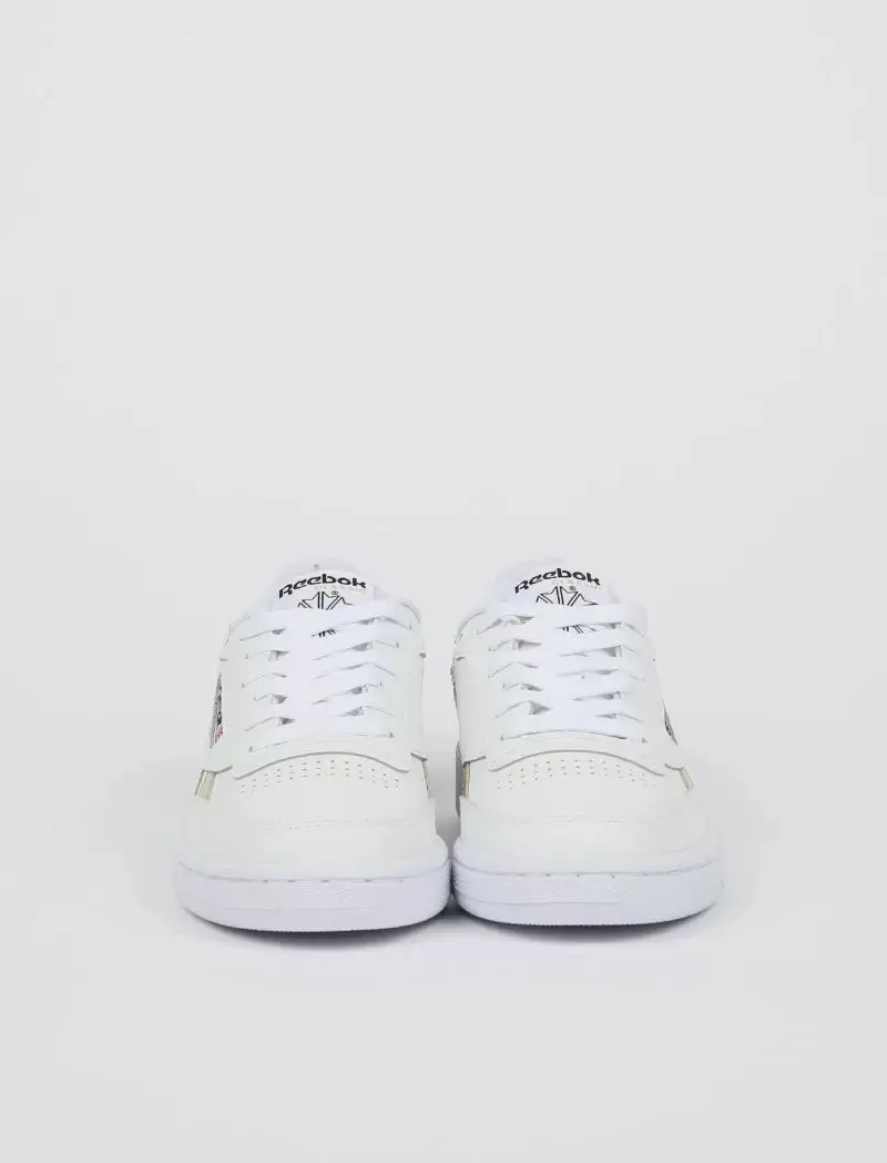 Reebok Womens Club C Revenge Trainer White / Gold Mt / White