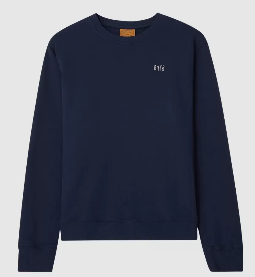 Rocky Mountain Featherbed  |Crew Neck Unisex Street Style Long Sleeves Plain Cotton Logo