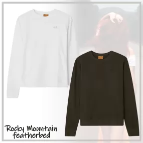 Rocky Mountain Featherbed  |Unisex Street Style Long Sleeves Plain Cotton Logo