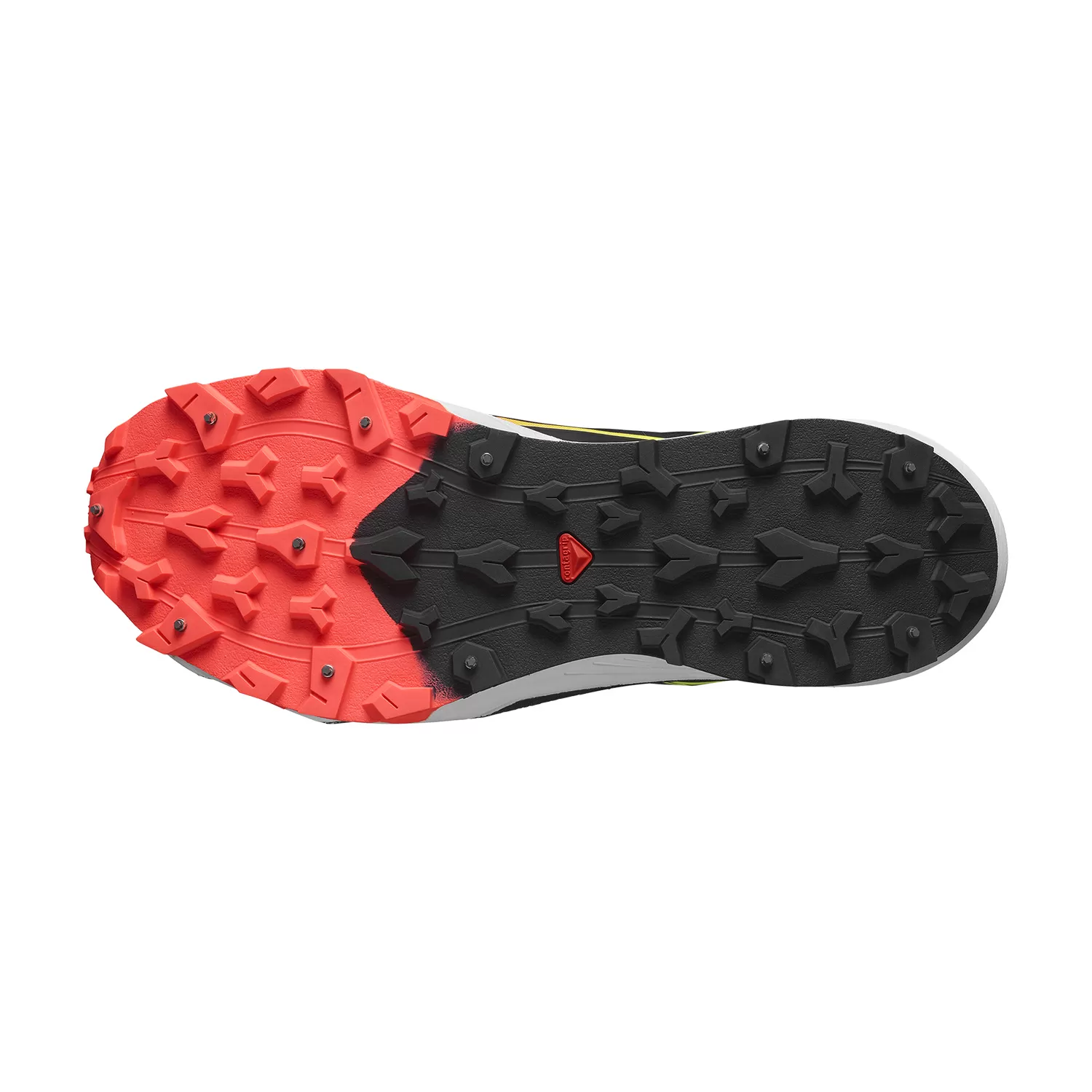 Salomon Winter Cross Spike  Black/Fiery Coral/Safety Yellow