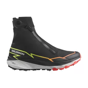 Salomon Winter Cross Spike  Black/Fiery Coral/Safety Yellow