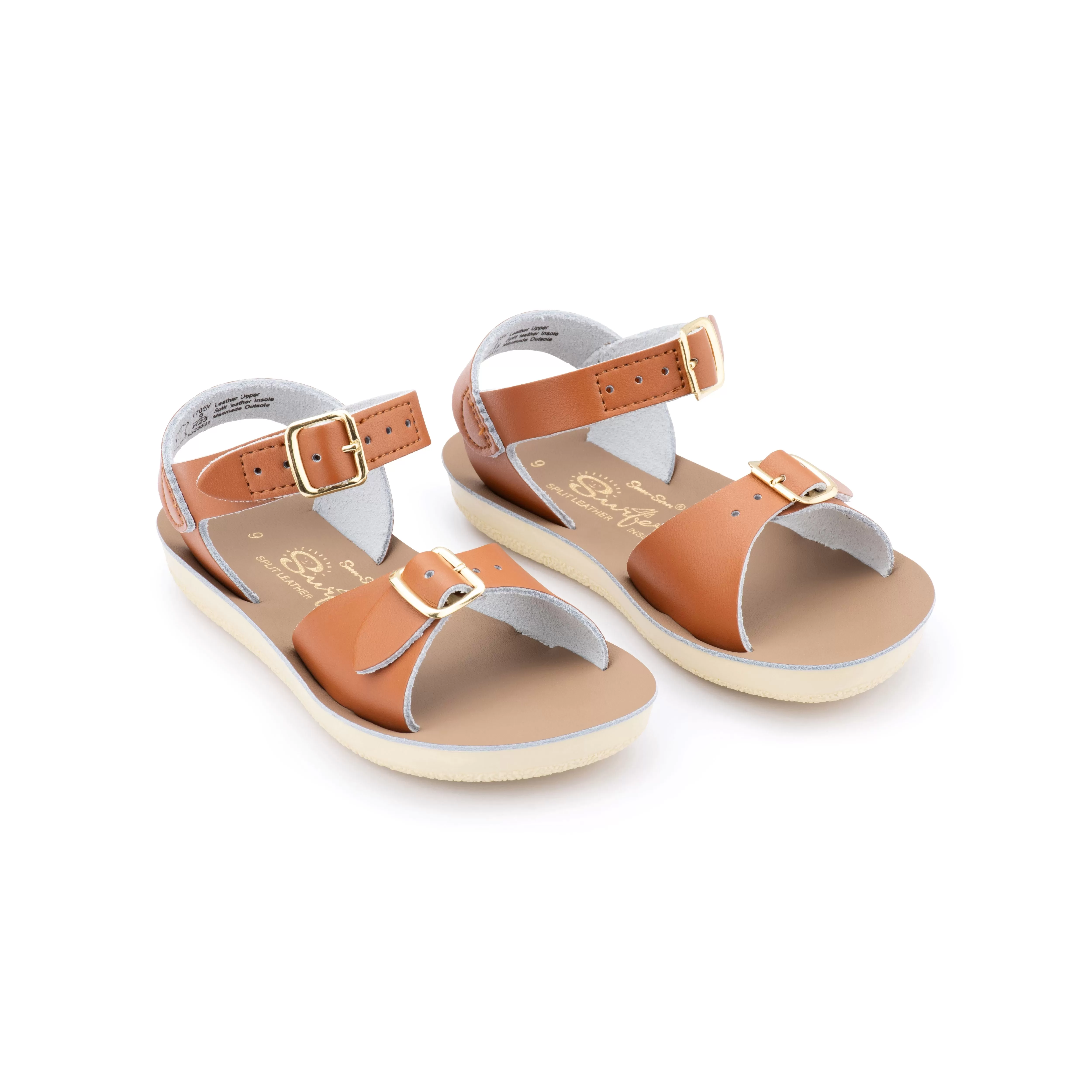 Salt Water Sandals Sun-San Surfer Hook & Loop (Velcro) TAN