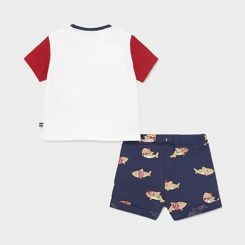 Set With Shorts for Newborn Boy Tomato