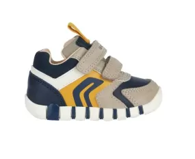 SNEAKERS GEOX BAMBINO PRIMI PASSI LUPIDOO BEIGE/BLU NAVY B3555D 022BC C0829 TG:19>26