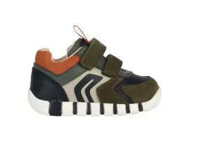 SNEAKERS GEOX BAMBINO PRIMI PASSI LUPIDOO VERDE SCURO B3555D 022BC C0450 TG:19>26