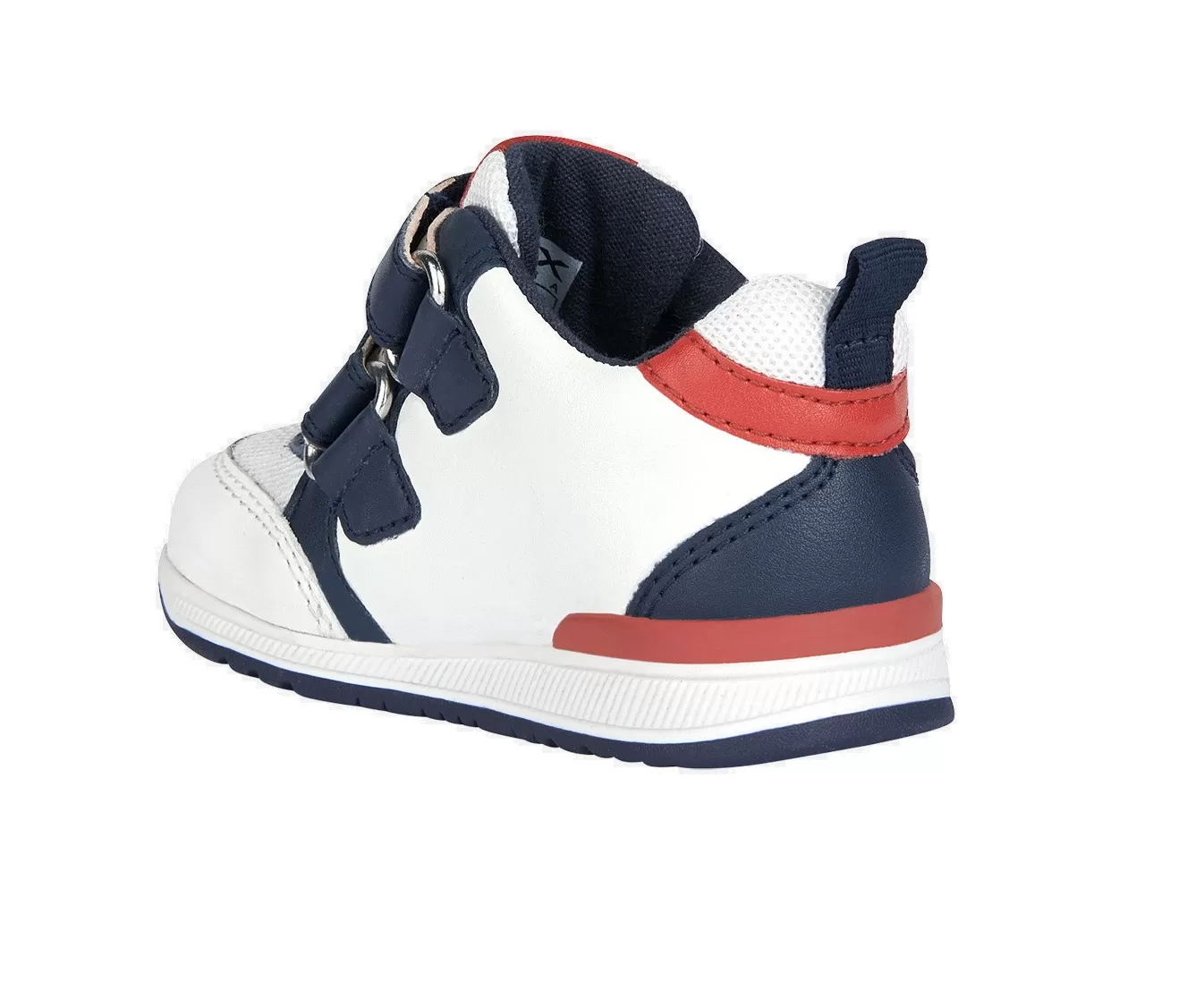 SNEAKERS GEOX PRIMI PASSI BAMBINO  GEOX BABY B RISHON B. B - NAPPA+GEOBUCK  WHITE/NAVY DISNEY B350RB 8554 C0899