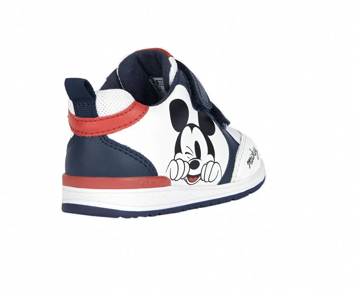 SNEAKERS GEOX PRIMI PASSI BAMBINO  GEOX BABY B RISHON B. B - NAPPA+GEOBUCK  WHITE/NAVY DISNEY B350RB 8554 C0899