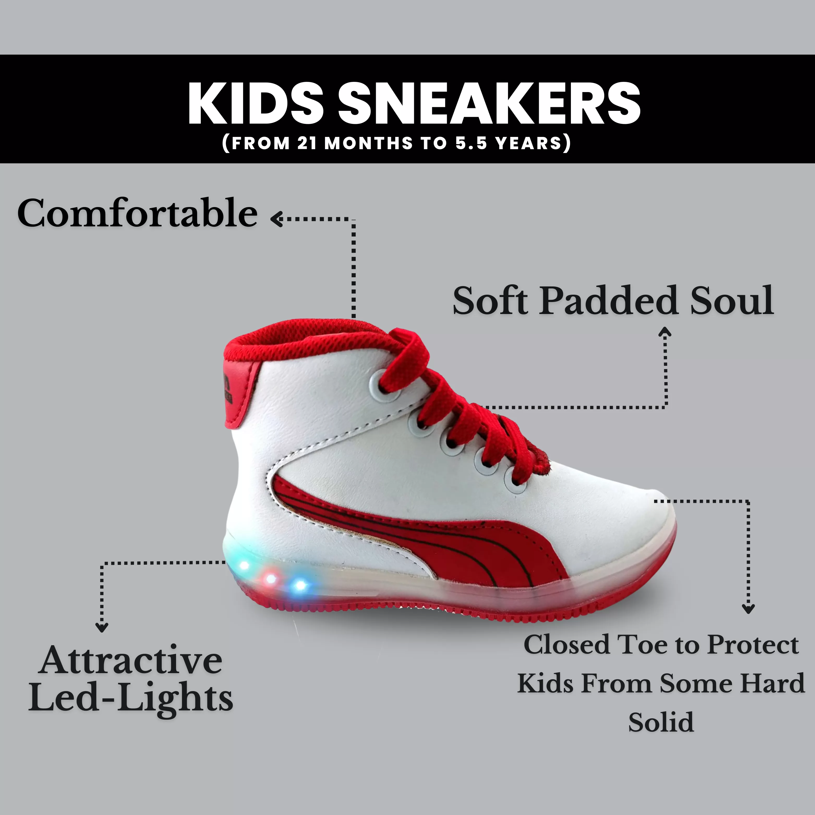 Sporty & Stylish Kids Lighting Sneakers