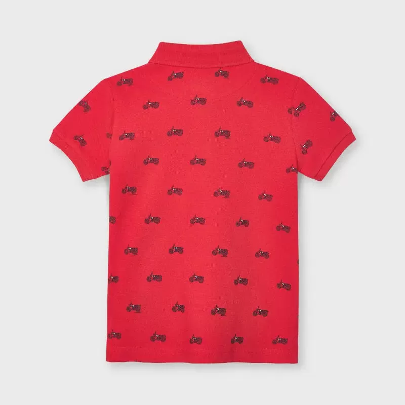 S/s Polo for Boy Cyber Red