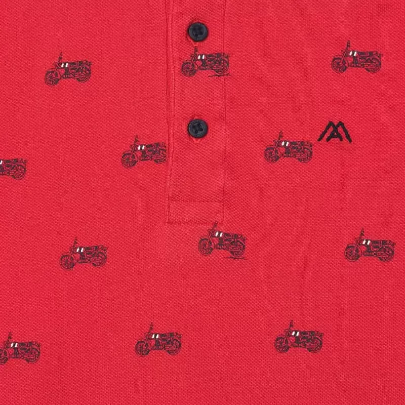 S/s Polo for Boy Cyber Red