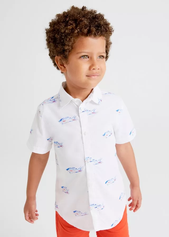 S/s printed shirt for boy - Fishes