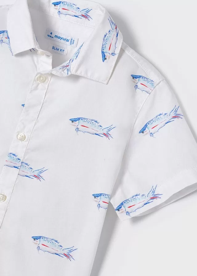 S/s printed shirt for boy - Fishes