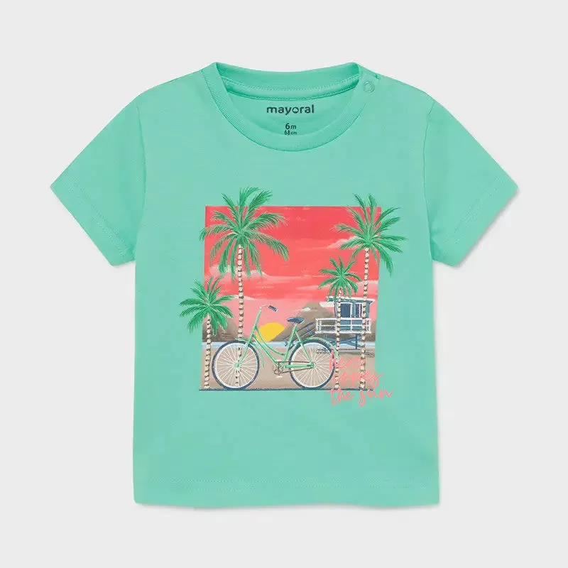 S/s T-shirt for Baby Boy Aqua