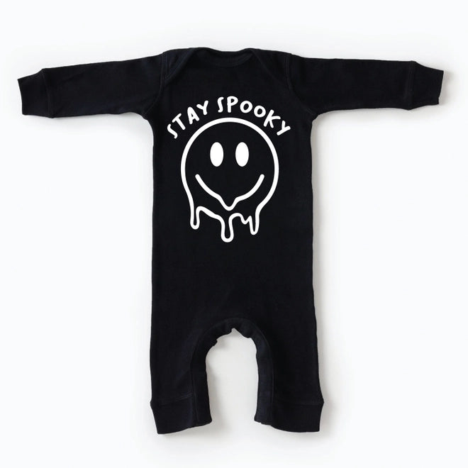 STAY SPOOKY BABY JUMPSUIT | BLACK