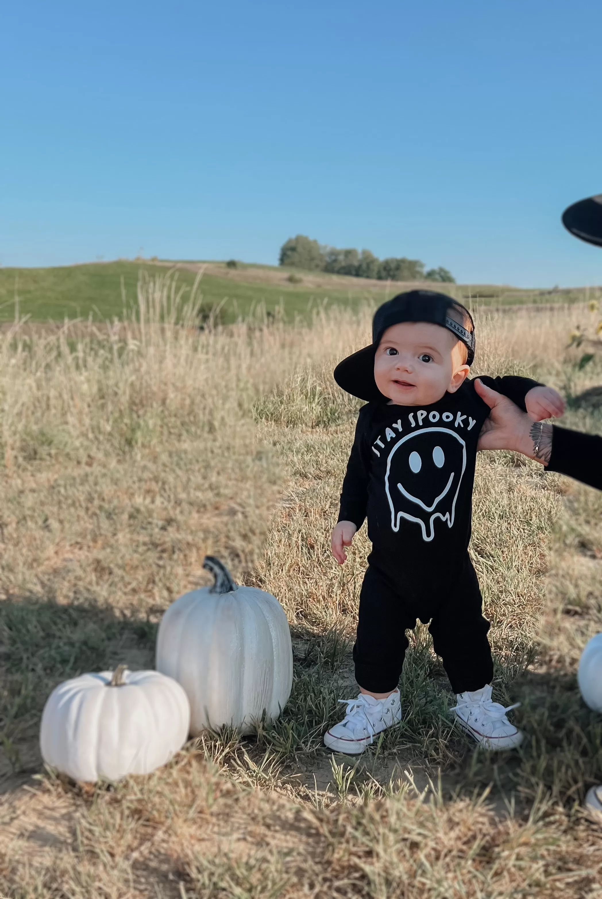 STAY SPOOKY BABY JUMPSUIT | BLACK