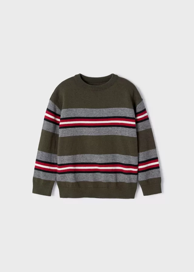 Stripes jumper for boy - Forest