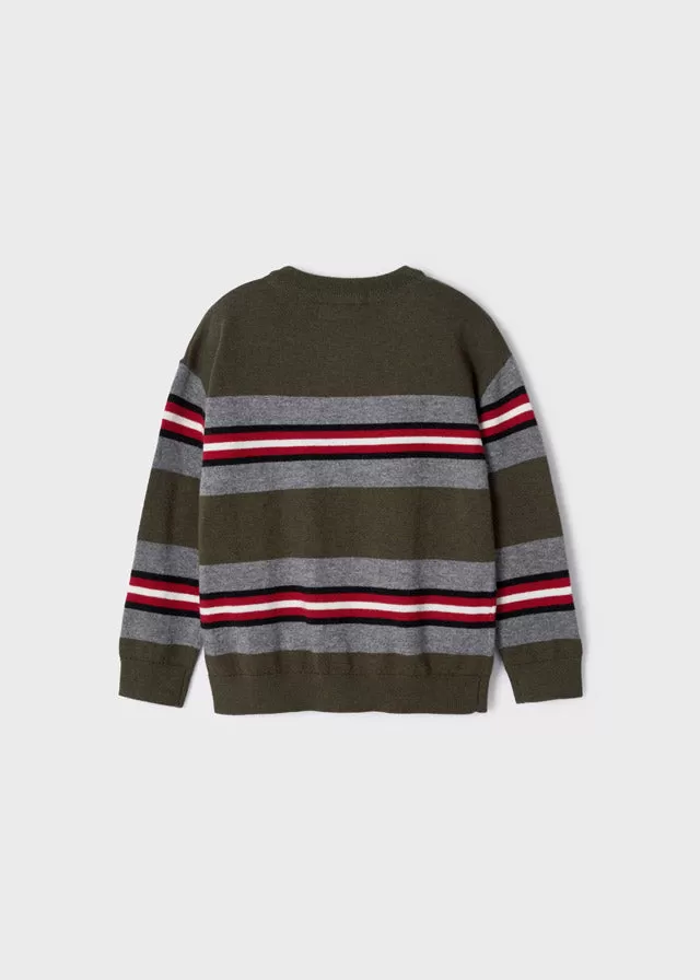 Stripes jumper for boy - Forest