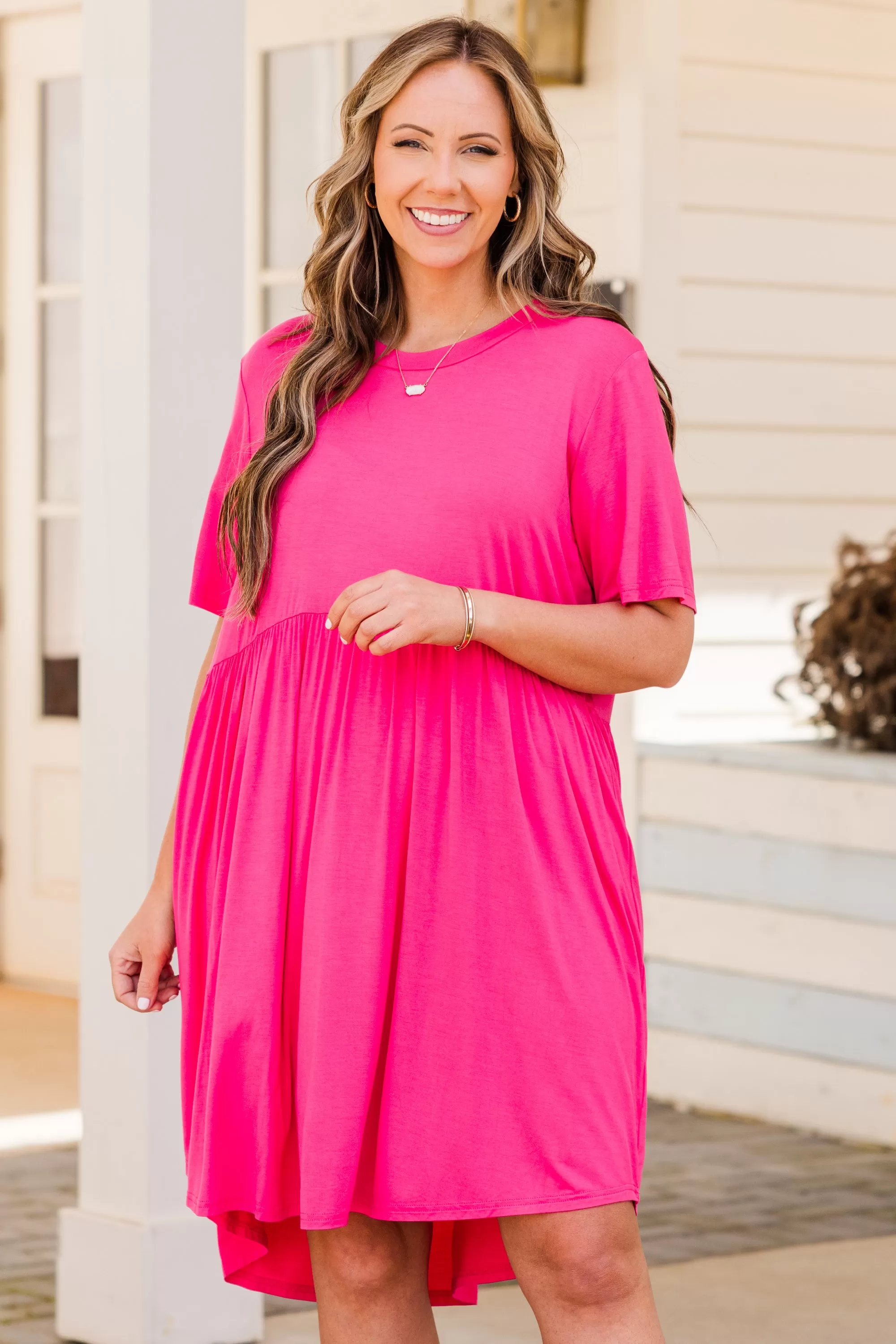 The Sawyer Dress, Fuchsia