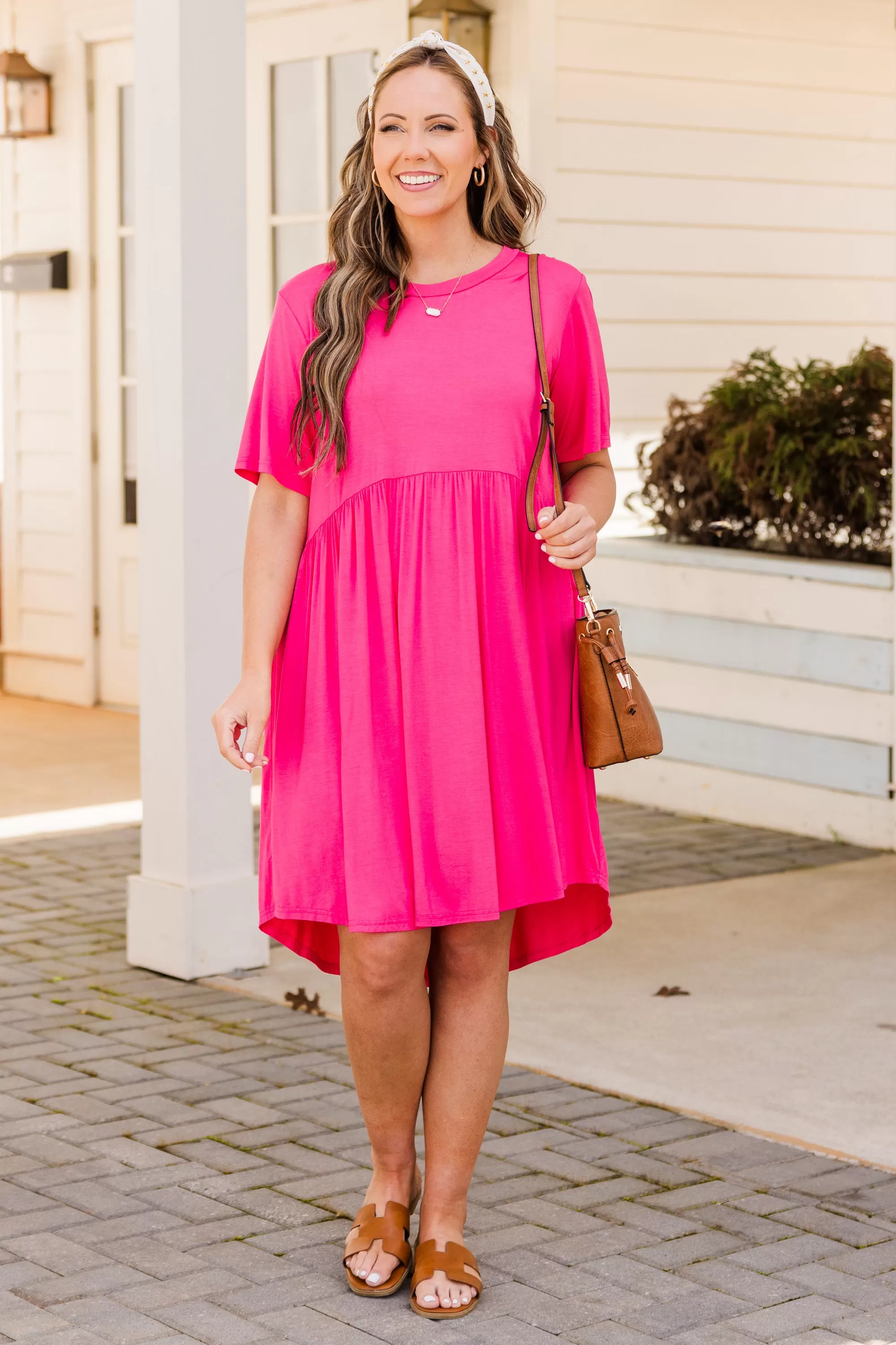 The Sawyer Dress, Fuchsia