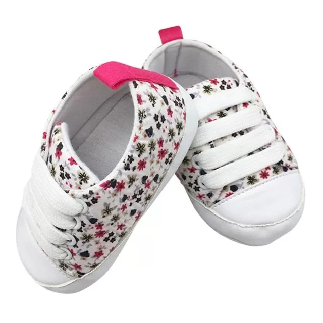 Toddler Kids Casual Lace-Up Sneaker Soft Soled Baby Crib Shoes First Walkers 0-18M