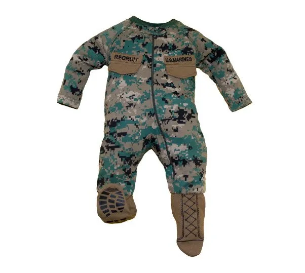 Trooper Marine Woodland Baby Uniform Crawler with Boots