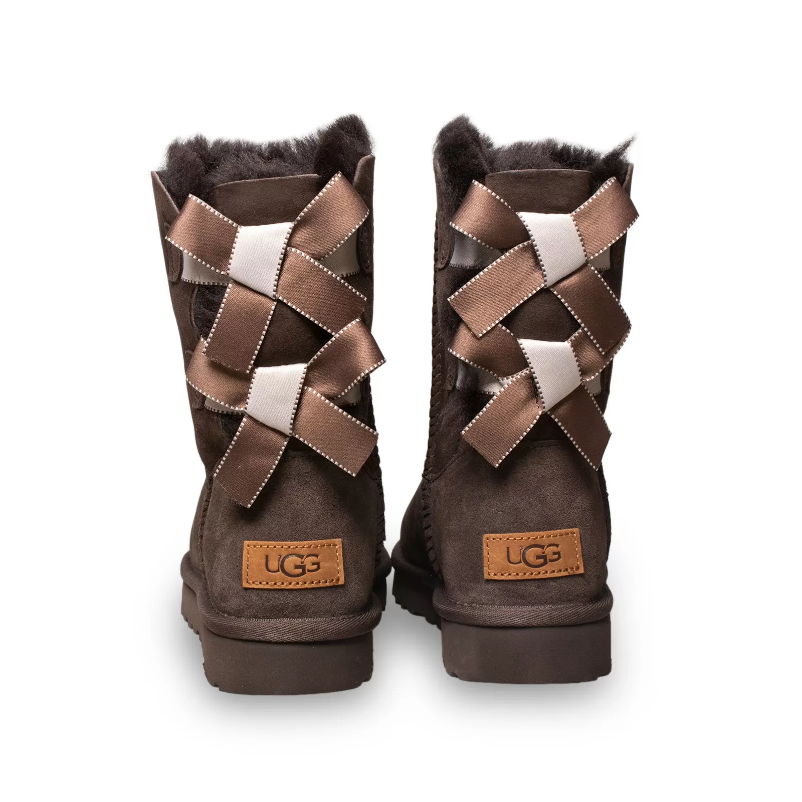 UGG Bailey Bow II Shimmer Chocolate Boots - Women's