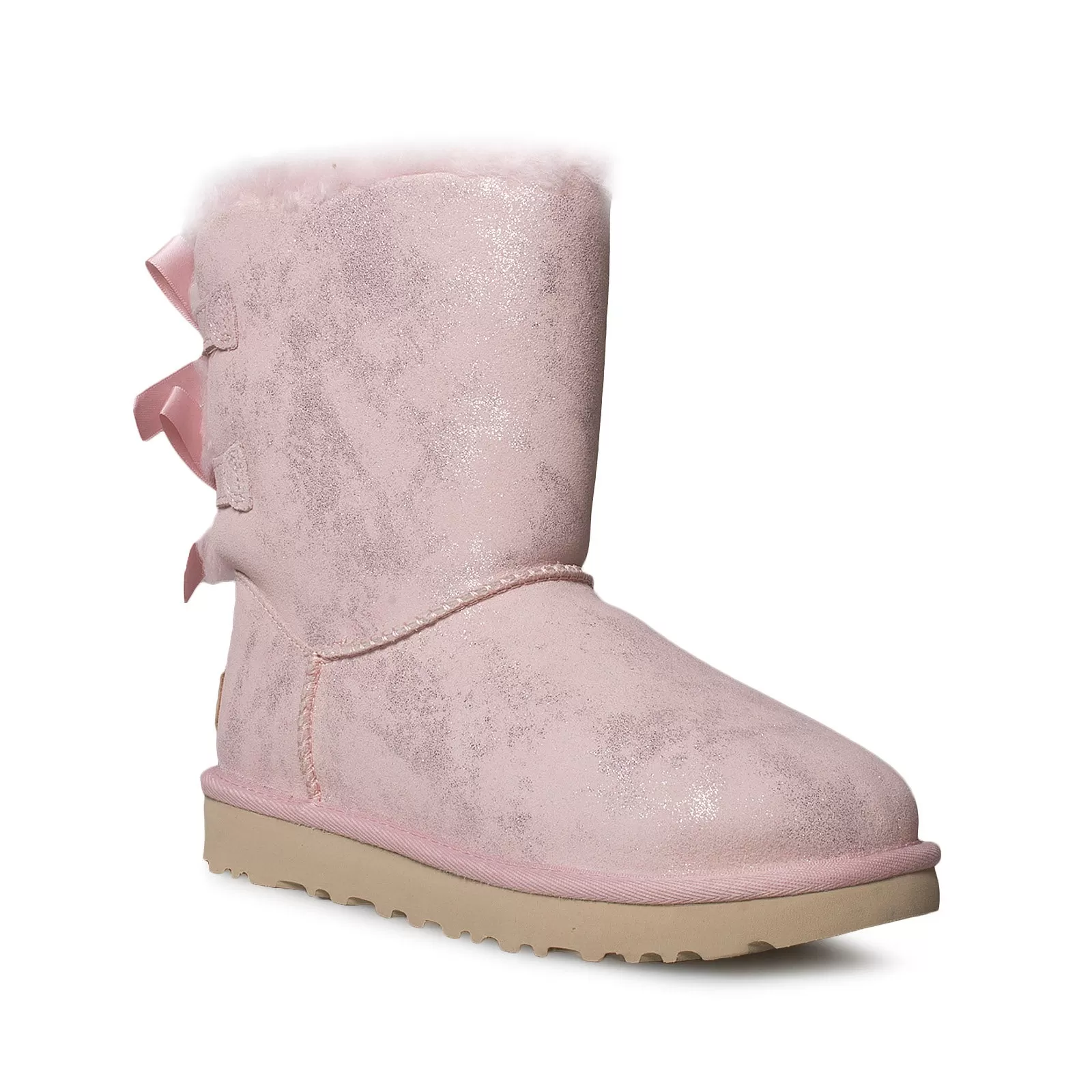 UGG Bailey Bow II Shimmer Pink Cloud Boots - Women's