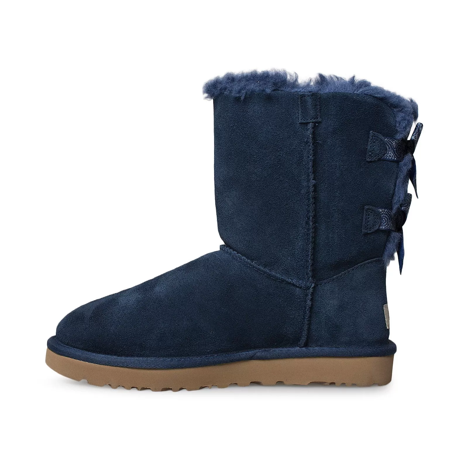 UGG Bailey Bow Swirl Navy Boots - Women's