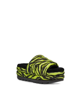 UGG Women Maxi Slide Key Lime Tiger Print Size 8