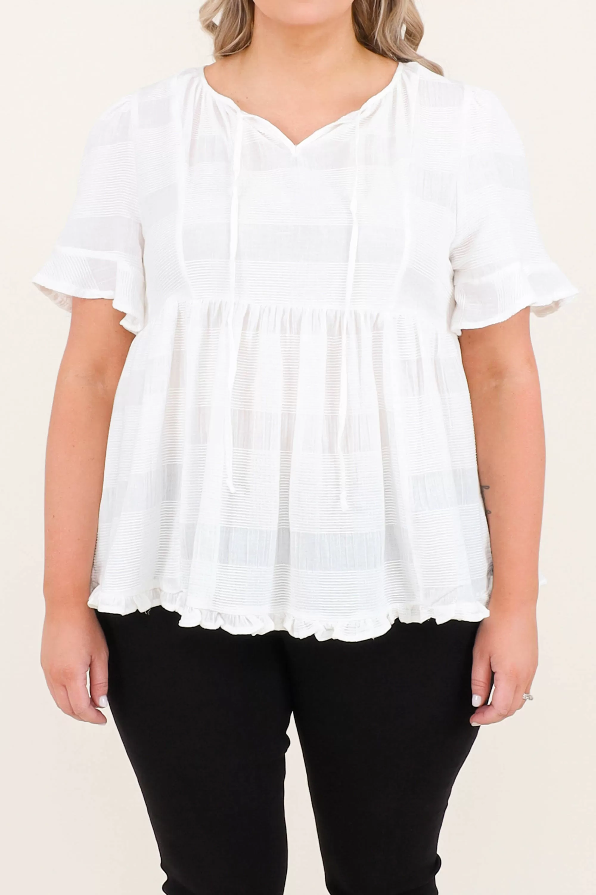 Vacation Overdue Top, White