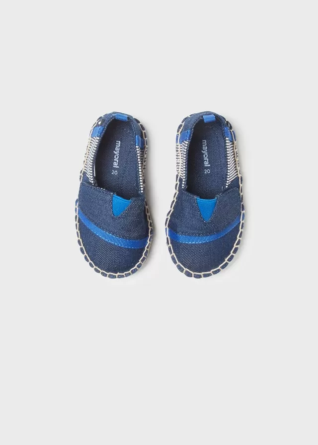 Velcro espadrille for baby boy - Denim