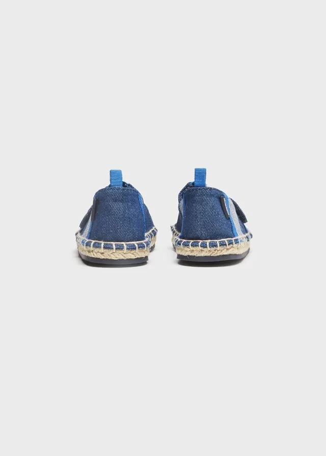 Velcro espadrille for baby boy - Denim