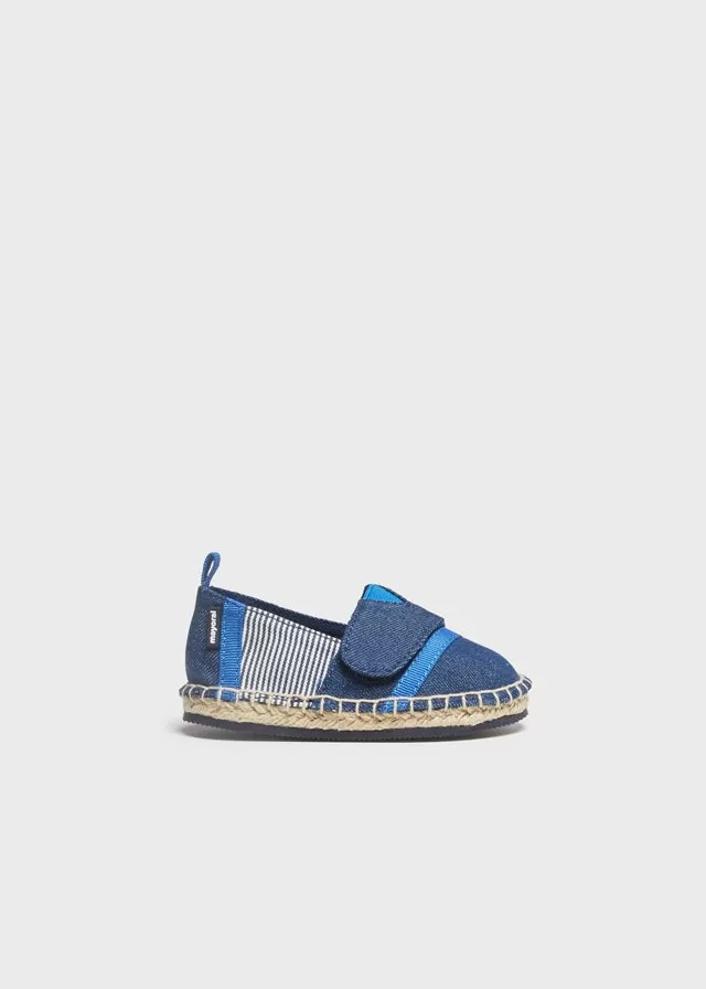 Velcro espadrille for baby boy - Denim