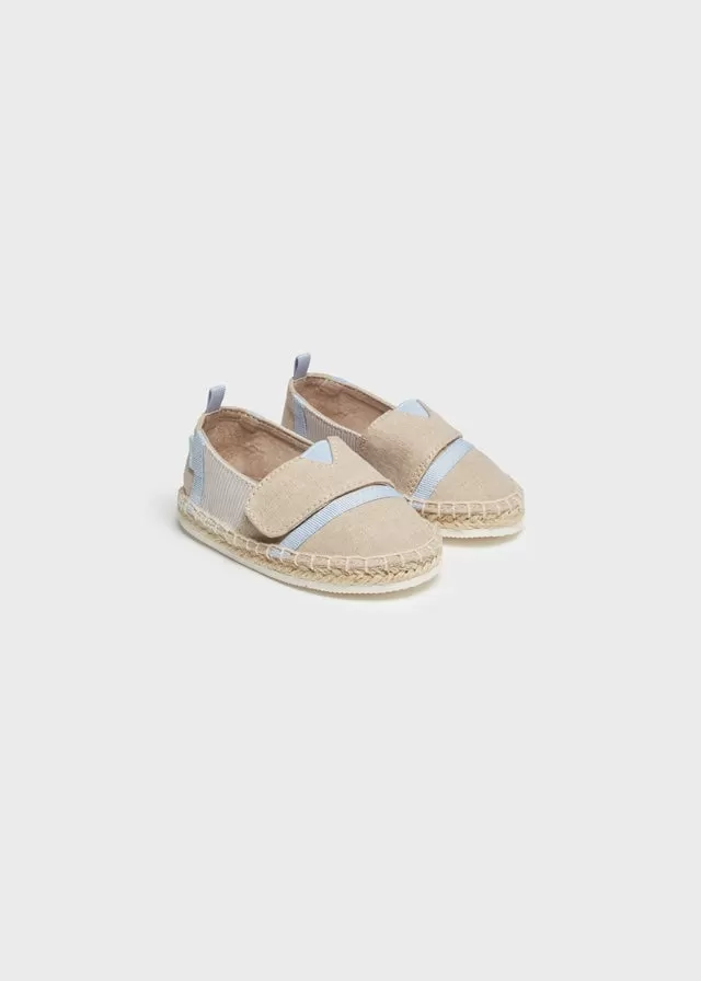 Velcro espadrille for baby boy - Sand