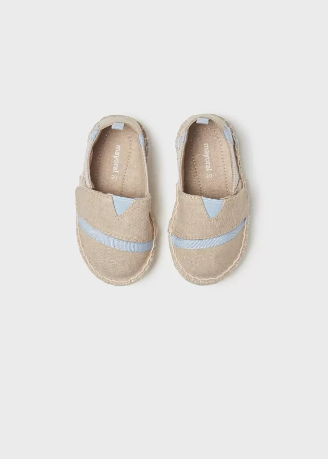 Velcro espadrille for baby boy - Sand