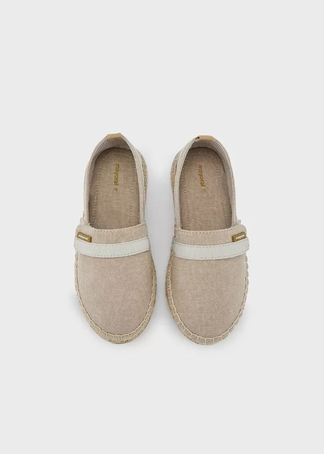 Velcro espadrille for boy - Sand