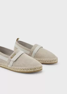 Velcro espadrille for boy - Sand