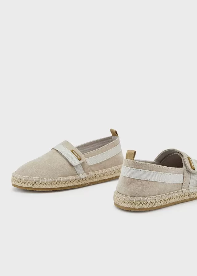 Velcro espadrille for boy - Sand