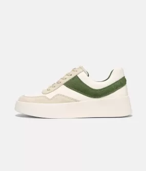 VINCE WARREN COURT LEATHER AND SUEDE SNEAKER