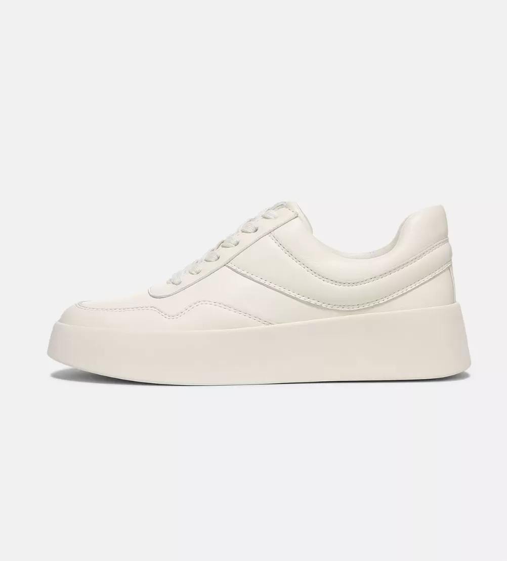 VINCE WARREN COURT LEATHER AND SUEDE SNEAKER