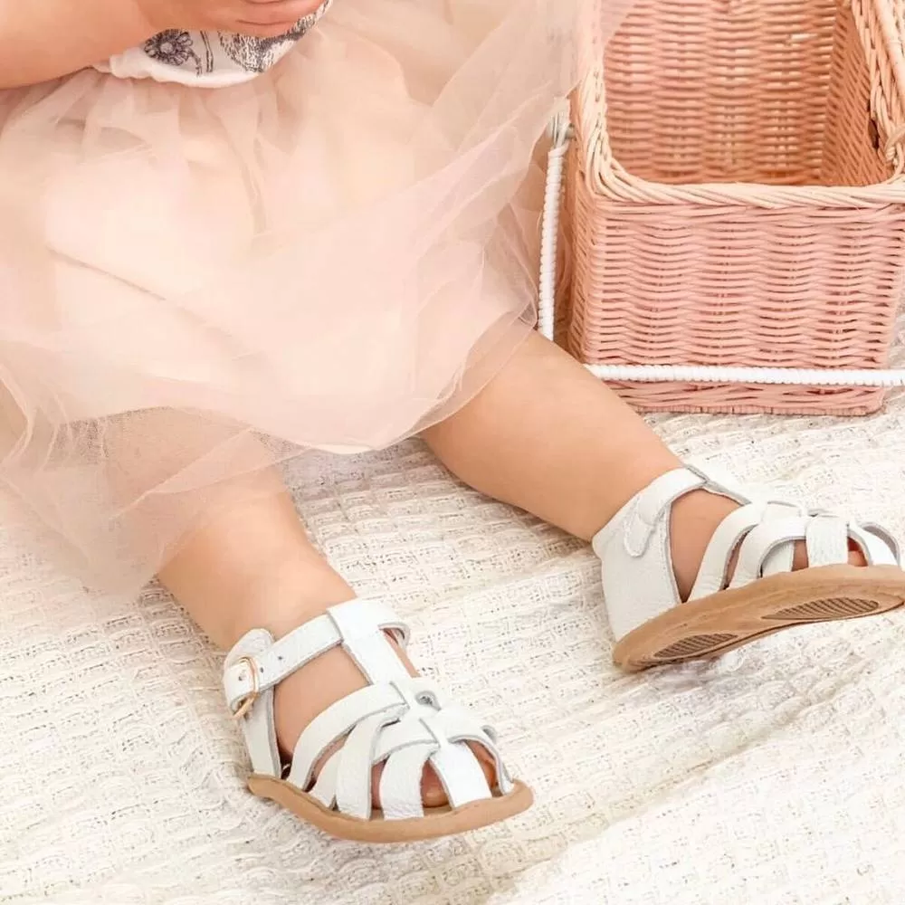 White Leather Baby Sandal