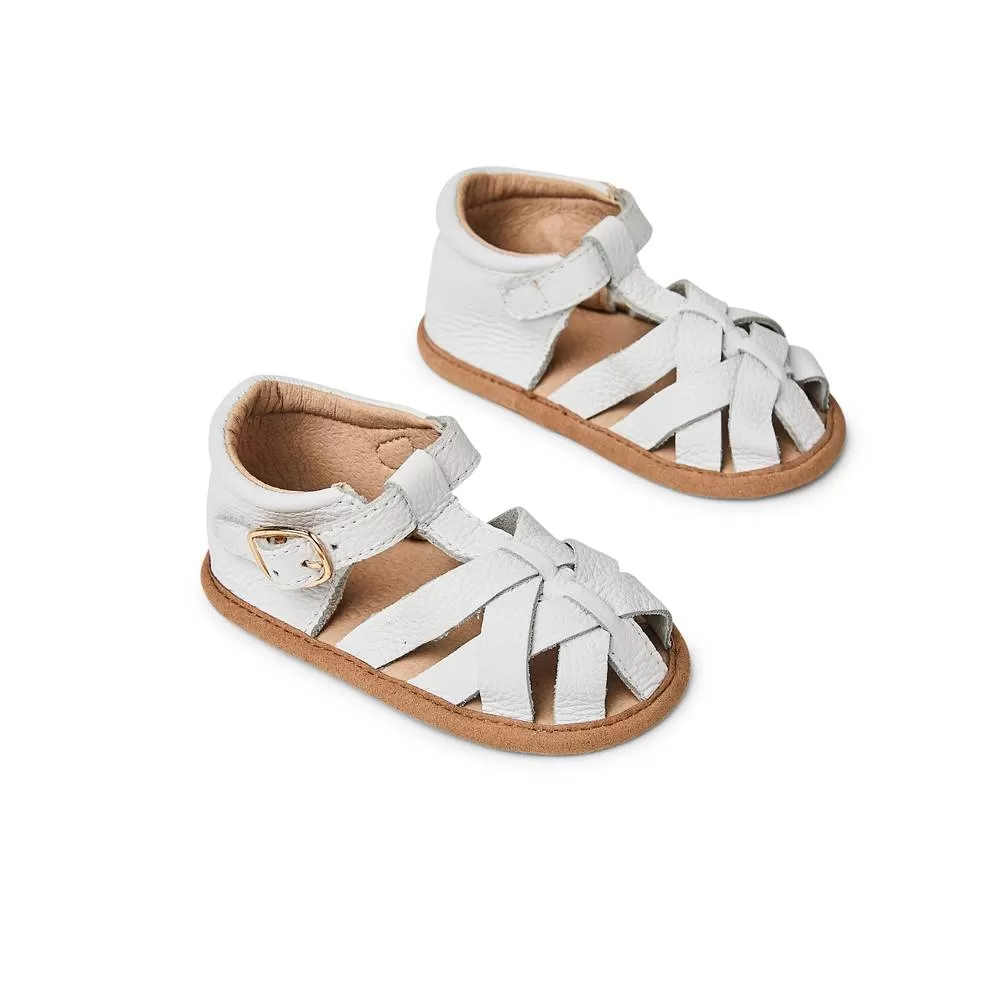 White Leather Baby Sandal